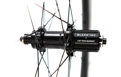 Black Inc 80mm Tubular Carbon Wheelset 2022, Shimano Freehub